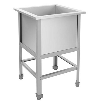 Ванна моечная AISI 430-0,8 мм сварная 1 секция 700х700х400 Б/О каркас НЕРЖАВЕЮЩИЙ 800х800х870, 19512 фото  в интернет-магазине Санкомп