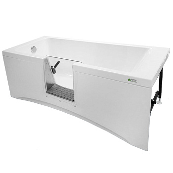 Ванна с дверцей 1400х700х630 мм СЛИВ СЛЕВА ДВЕРЬ Стекло ПО ЦЕНТРУ ОТКРЫТИЕ НАПРАВО, 24628 фото  в интернет-магазине Санкомп