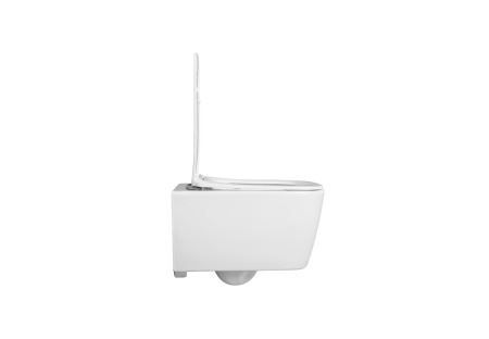 Унитаз подвесной БЕЗОБОДКОВЫЙ (495х350х260) С СИДЕНЬЕМ МИКРОЛИФТ, 24351  фото  в интернет-магазине Санкомп