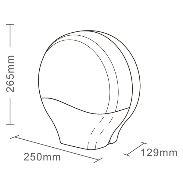Диспенсер туалетной бумаги пластиковый для рулонов до 210 мм Белый, 24720 фото  в интернет-магазине Санкомп