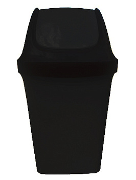 Ведро 25 л пластик с поворотной крышкой Черное, 5895 фото  в интернет-магазине Санкомп