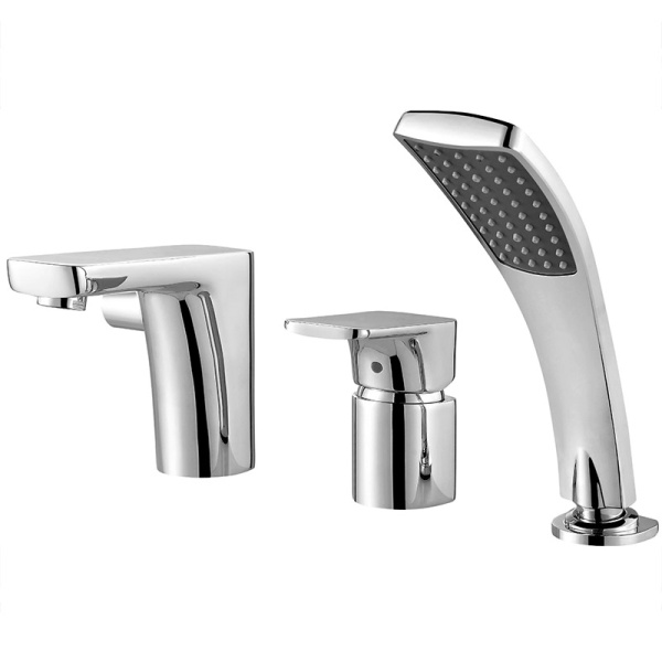 Смеситель на борт ванны ОДНОРЫЧАЖНЫЙ излив литой, лейка 1 режим, 24631 фото  в интернет-магазине Санкомп