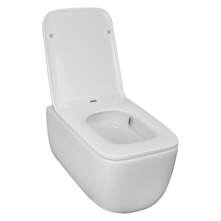 Унитаз подвесной БЕЗОБОДКОВЫЙ (515х360х360) смыв "Торнадо" СИДЕНЬЕМ МИКРОЛИФТ 22582  фото  в интернет-магазине Санкомп