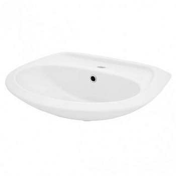 Раковина полукруглая с отверстием под смеситель 550х455х200 мм фото  в интернет-магазине Санкомп