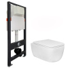Унитаз подвесной БЕЗОБОДКОВЫЙ слив "Торнадо" с Б/С сиденьем микролифт, инсталляция БЕЗ КЛАВИШИ 2246 фото  в интернет-магазине Санкомп