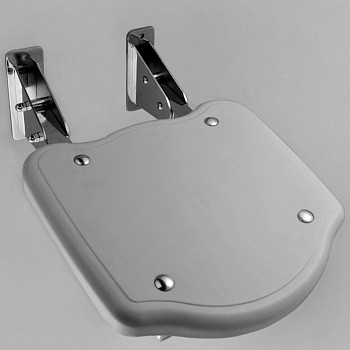 Сиденье для душа настенное откидное Серое, 23330 фото  в интернет-магазине Санкомп