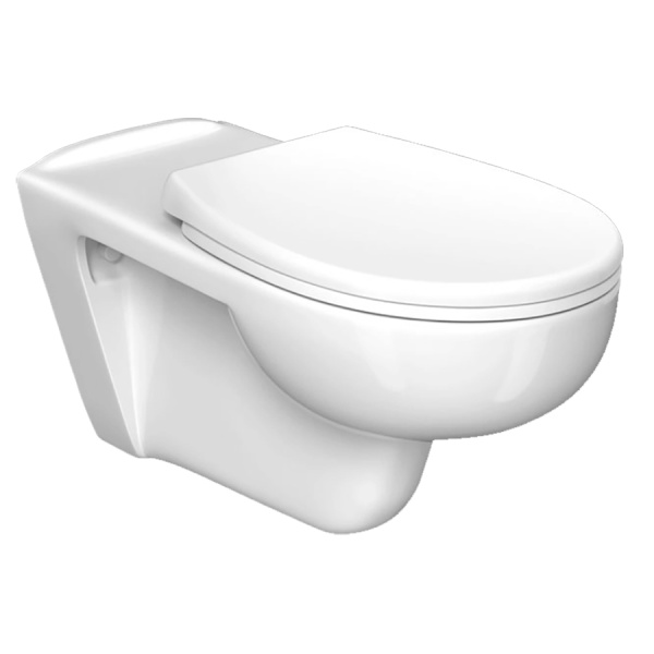 Унитаз подвесной удлинненый БЕЗОБОДКОВЫЙ (700х350х390) С СИДЕНИЕМ, 26887 фото  в интернет-магазине Санкомп