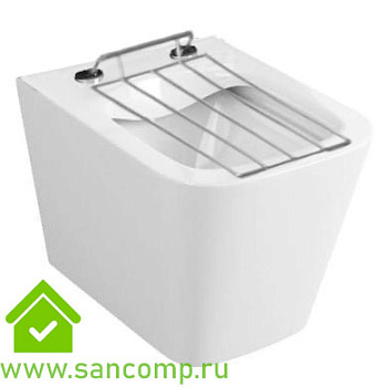 Видуар подвесной керамика КВАДРО САНКОМП в комплекте с решеткой, 20789 фото в интернет-магазине СанКомп www.sancomp.ru
