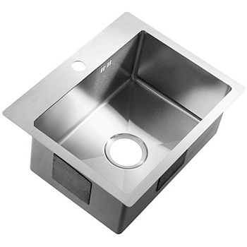 Мойка врезная нержавейка 500х400x200 мм С/О МАТОВАЯ с сифоном, 20696 фото  в интернет-магазине Санкомп