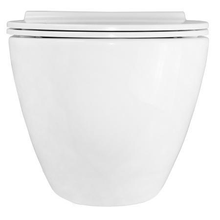 Унитаз подвесной БЕЗОБОДКОВЫЙ (490х360х360) С УЛЬТРАТОНКИМ СИДЕНЬЕМ МИКРОЛИФТ 22559  фото  в интернет-магазине Санкомп