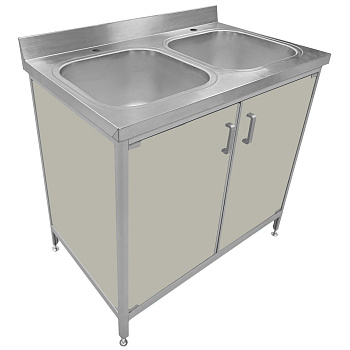 Мойка медицинская с тумбой стенки ПП, 900х600х900 мм, 24311 фото  в интернет-магазине Санкомп