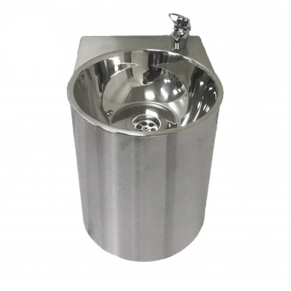 Фонтанчик питьевой кнопочный подвесной 1 чаша Х/В, Б/Ф, Б/УФ, Б/Г, Б/ТО, AISI 304, 250х317х280 26573 фото  в интернет-магазине Санкомп