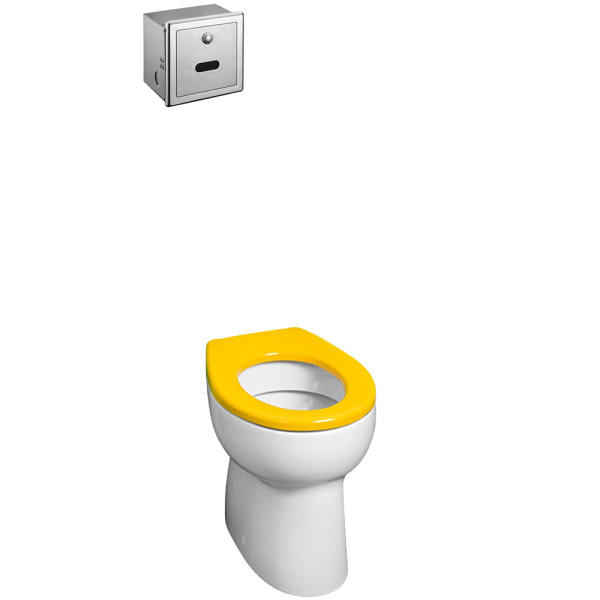 Унитаз напольный ДЕТСКИЙ с АВТОМАТИЧЕСКИМ ПРОТОЧНЫМ СМЫВОМ (220В),15401  фото  в интернет-магазине Санкомп