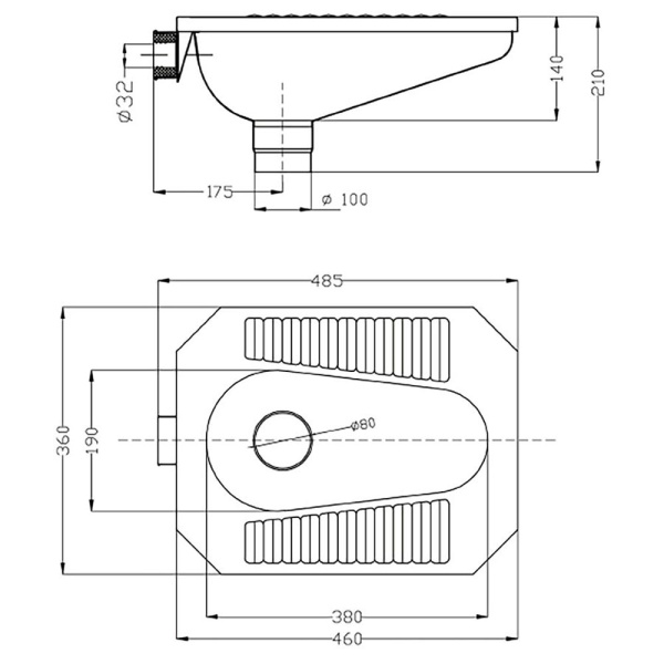 Чаша Генуя из нержавеющей стали омывание со всех сторон МАЛАЯ 360х490х210, 04312 фото  в интернет-магазине Санкомп