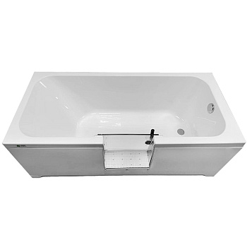 Ванна с дверцей 1700х700х630мм СЛИВ СПРАВА ДВЕРЦА Стекло по центру ОТКРЫТИЕ НАЛЕВО, 24345 фото  в интернет-магазине Санкомп