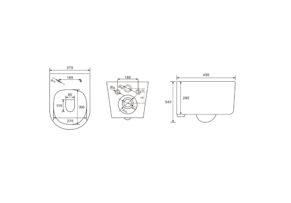 Унитаз подвесной с Инсталляцией с Кнопкой (белая), сидение Микролифт 24577 фото  в интернет-магазине Санкомп