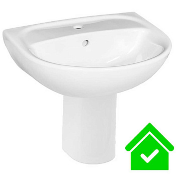 Умывальник на пьедестале ДЕТСКИЙ С/О, С/П 40 см ПОЛУКРУГЛЫЙ (340х400х400) для детей до 4 лет фото  в интернет-магазине Санкомп