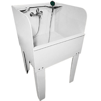 Поддон для уборочного инвентаря 500х500х1000 С ЭКРАНОМ (БЕЗ СМЕСИТЕЛЯ), 21620 фото  в интернет-магазине Санкомп