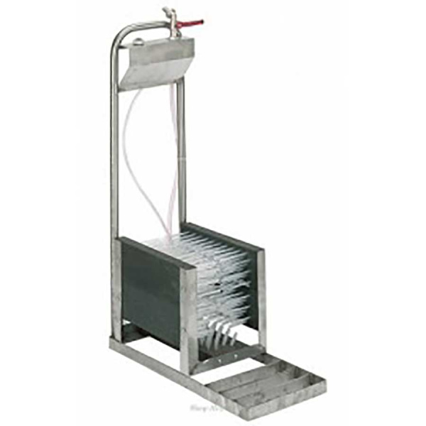 Мойка для обуви из нержавеющей стали с экраном в комплекте с щеткой, 16988 фото  в интернет-магазине Санкомп