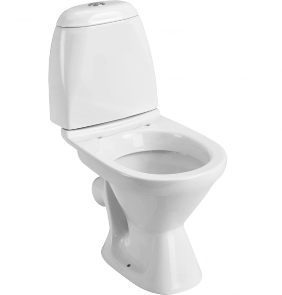 Унитаз компакт керамика косой выпуск (580х340х720) 2-х режимная арматура, сидение ПП, 876 фото  в интернет-магазине Санкомп