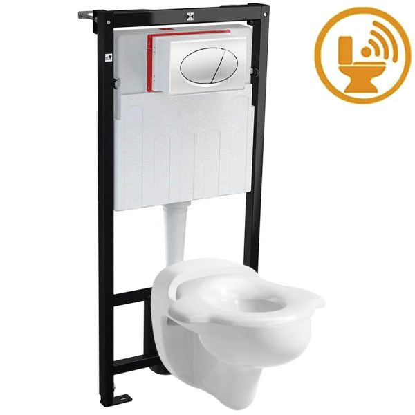 Унитаз ДЕТСКИЙ подвесной сиденье без крышки БЕЛОЕ с инсталляцией СЕНСОР, 16470 фото  в интернет-магазине Санкомп