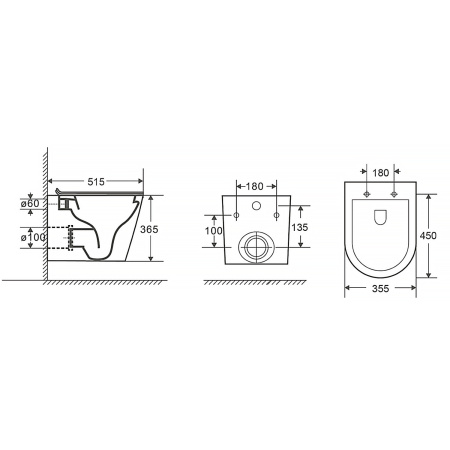Унитаз подвесной БЕЗОБОДКОВЫЙ с быстросъемным сидением микролифт инсталляция БЕЗ КЛАВИШИ 22445 фото  в интернет-магазине Санкомп