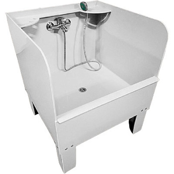 Поддон технический для уборочного инвентаря 1000х800х890 С ЭКРАНОМ (БЕЗ СМЕСИТЕЛЯ), 20837  фото  в интернет-магазине Санкомп