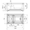 Ванна акриловая с сидением прямоугольная в полной комплектации 1200х700х560 мм, 23034 фото  в интернет-магазине Санкомп