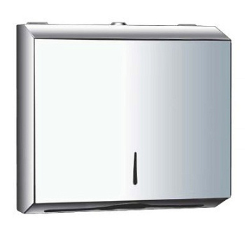 Диспенсер для листовых полотенец Z-сложения из нержавеющей стали, Глянцевый, 18583  фото  в интернет-магазине Санкомп