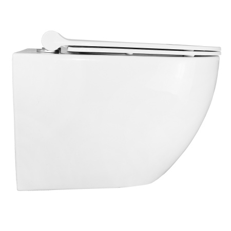 Унитаз подвесной БЕЗОБОДКОВЫЙ (490х360х360) С УЛЬТРАТОНКИМ СИДЕНЬЕМ МИКРОЛИФТ 22559  фото  в интернет-магазине Санкомп