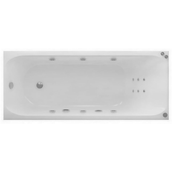 Ванна акриловая прямоугольная с гидромассажем 1400х700 мм, 21858 фото  в интернет-магазине Санкомп