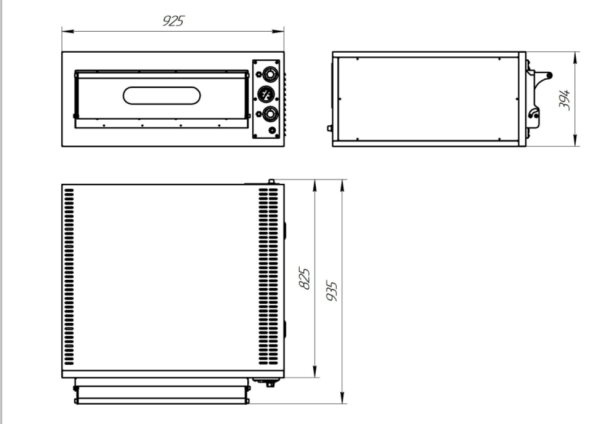 Печь для пиццы односекционная 925х825/(935)х394мм, 22951 фото  в интернет-магазине Санкомп