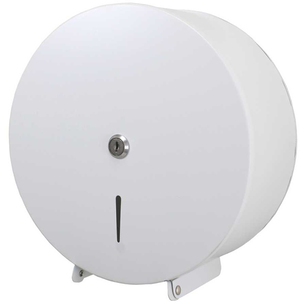 Диспенсер для туалетной бумаги из нержавеющей стали для рулонов до 240 мм, Белый, 25366  фото  в интернет-магазине Санкомп