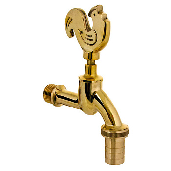 Кран поливочный Ду 15 золотой 20738 фото  в интернет-магазине Санкомп