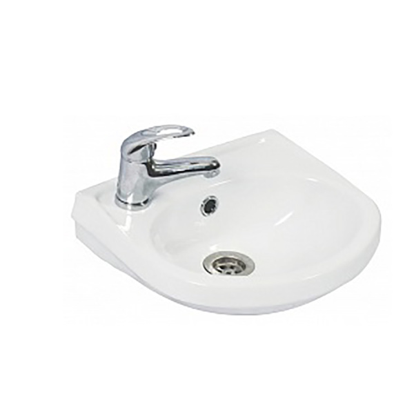 Умывальник-мини с отверстием под смеситель подвесной (365х315х158), 153 фото  в интернет-магазине Санкомп