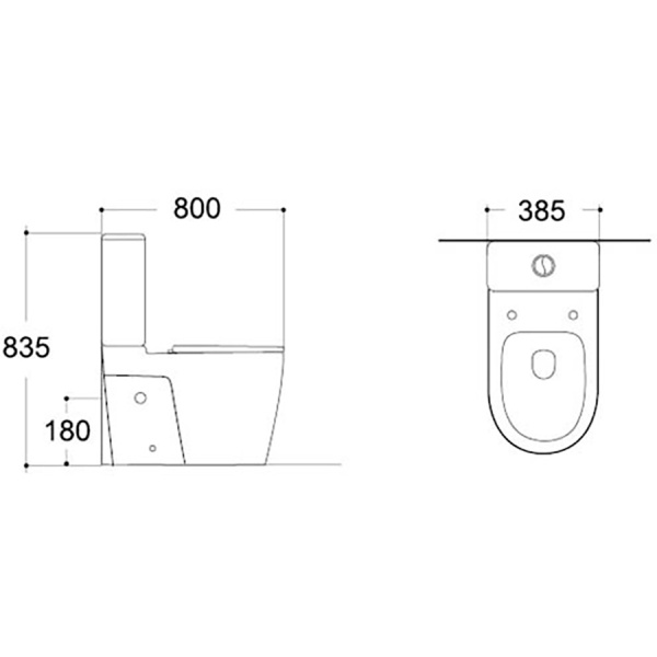 Унитаз-компакт для инвалидов МГН, УНИВЕРСАЛЬНЫЙ, 700х360х890 (470), 2 РЕЖИМА, СИДЕНЬЕ БЕЗ КРЫШКИ фото  в интернет-магазине Санкомп
