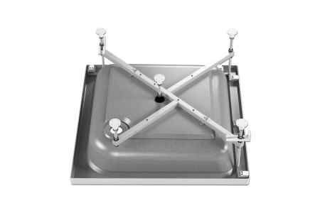 Поддон акриловый квадратный 900х900х300(150) мм, Ø 50 мм с экраном и ножками 21513  фото  в интернет-магазине Санкомп