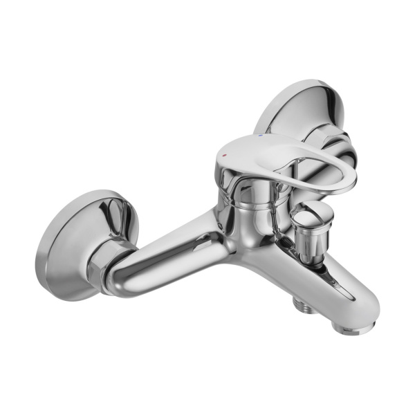 Смеситель для ванны настенный ОДНОРЫЧАЖНЫЙ, излив литой, лейка 1 режим, шланг 150 см, 22739  фото  в интернет-магазине Санкомп