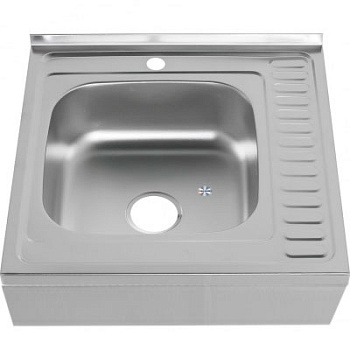 Раковина подвесная из нержавеющей стали (600х500х180) 21391 фото  в интернет-магазине Санкомп