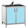 Стол медицинский с мойкой габариты 800х600х850 мм (фасад голубой), 26598 фото  в интернет-магазине Санкомп