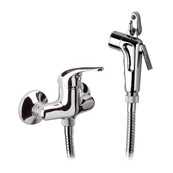 Гигиенический комплект: смеситель для душа, душ пистолет (пластик)  фото