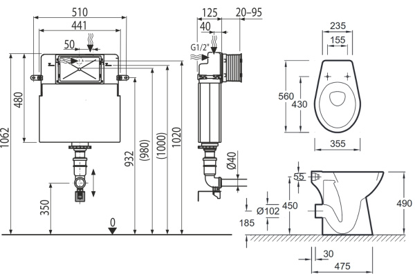 Унитаз для инвалидов МГН напольный с инсталляцией СИДЕНЬЕ С КРЫШКОЙ С ПЕДАЛЬНЫМ ПУСКОМ НАПОЛЬНЫМ фото  в интернет-магазине Санкомп