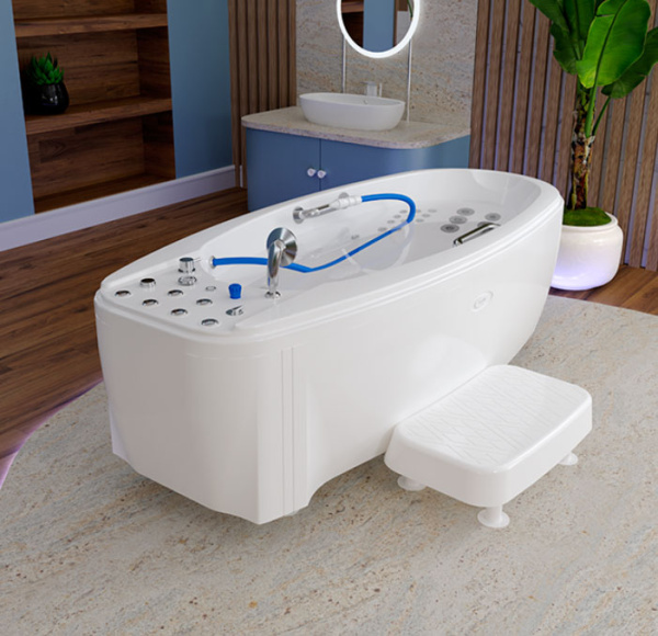 Ванна БАЛЬНЕОЛОГИЧЕСКАЯ 2250х980х725 мм, 325 л, слив, быстрый набор воды, смеситель, 2 ручки, 20928  фото  в интернет-магазине Санкомп