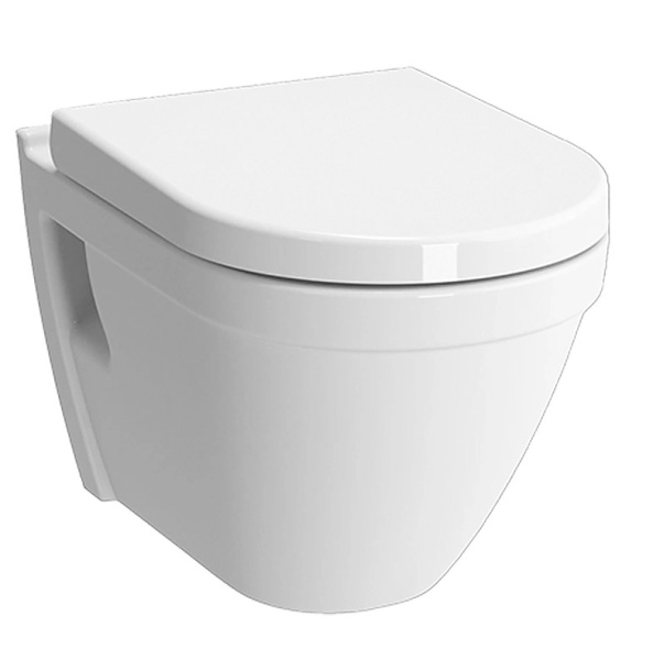 Унитаз подвесной БЕЗОБОДКОВЫЙ БЕЛЫЙ (520х350х360) С СИДЕНЬЕМ МИКРОЛИФТ, 24737  фото  в интернет-магазине Санкомп