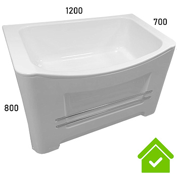 Ванна-мойка раковина для младенцев 700х1200х800 мм Акрил, 23252 фото  в интернет-магазине Санкомп