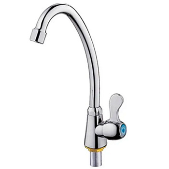 Кран моно с одним маховиком 1/2" вертикальный фото  в интернет-магазине Санкомп