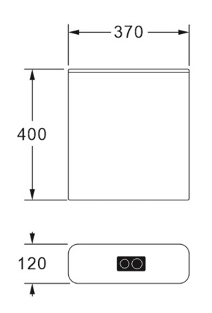 БАЧОК пластиковый с соединительной трубой 370х120х400 мм фото арт.20597