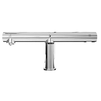 Смеситель для раковины сенсорный со встроенной сушилкой для рук и дозатором Матовый, 26611 фото  в интернет-магазине Санкомп