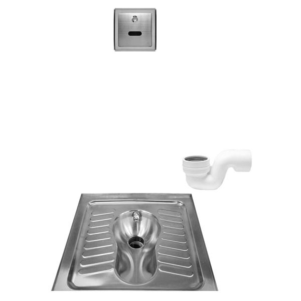 Чаша Генуя НЕРЖАВЕЮЩАЯ с АВТОМАТИЧЕСКИМ КРАНОМ (Батарейки) сифон ГОРИЗОНТАЛЬНЫЙ, 13551 фото  в интернет-магазине Санкомп