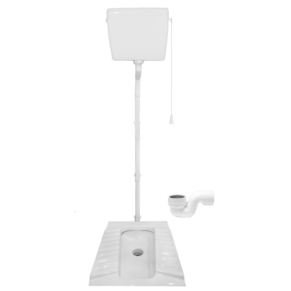 Чаша Генуя КЕРАМИКА УСИЛЕННАЯ с бачком высокий ПЛАСТИК сифон НИЗКИЙ горизонтальный, 17012 фото  в интернет-магазине Санкомп